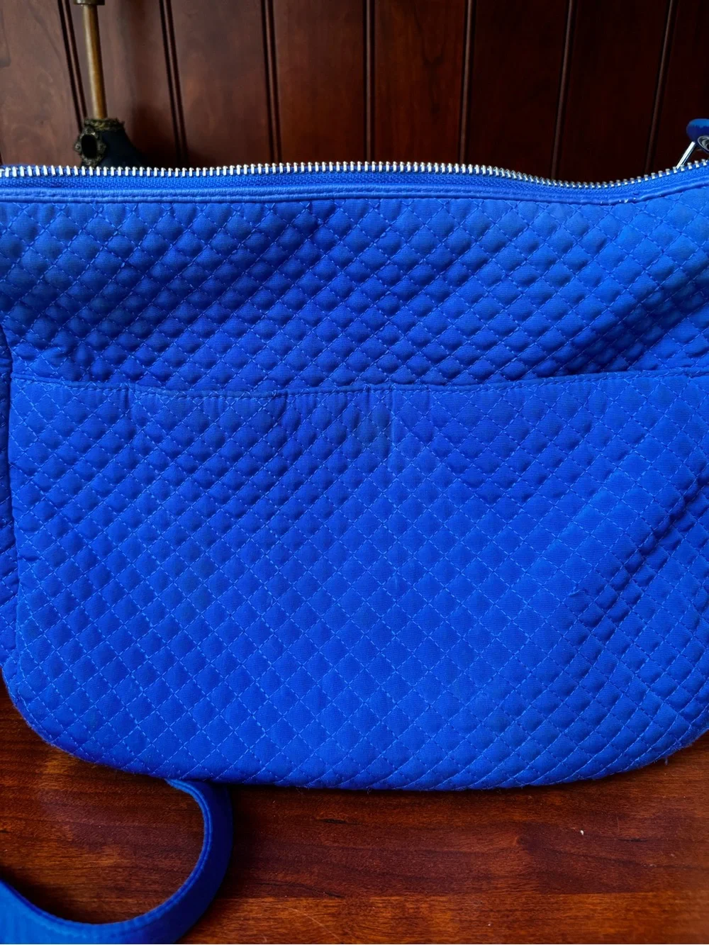 Vera Bradley Carson Mini Hobo Crossbody Bag in Gage Blue Quilted Microfiber